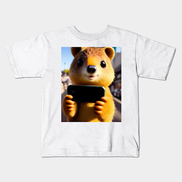 Quokka Selfie 09 Kids T-Shirt by Jaymz Weiss Designz